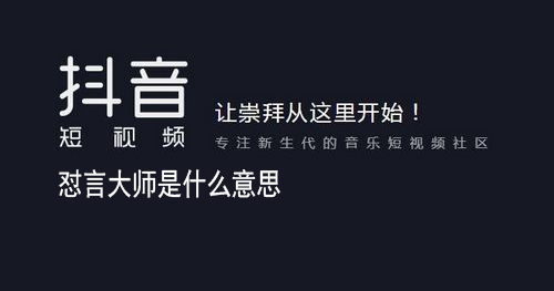 怼言大师意思介绍