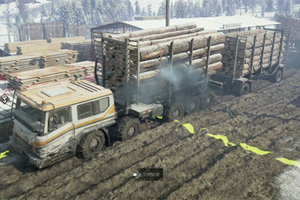 《雪地奔驰》运输长木材方法